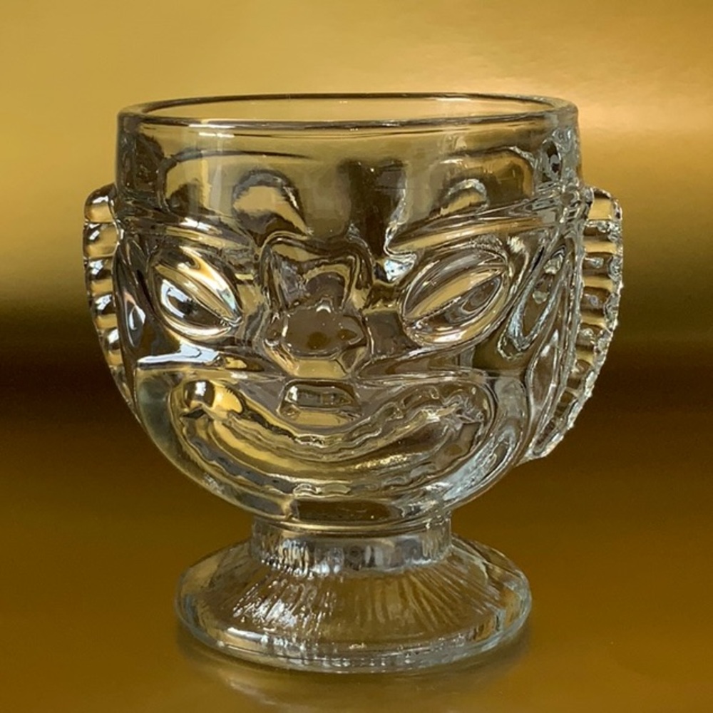 Clear Glass Tiki Mug